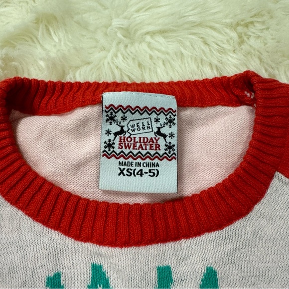 Girls Christmas Llama Holiday Sweater - Picture 5 of 6